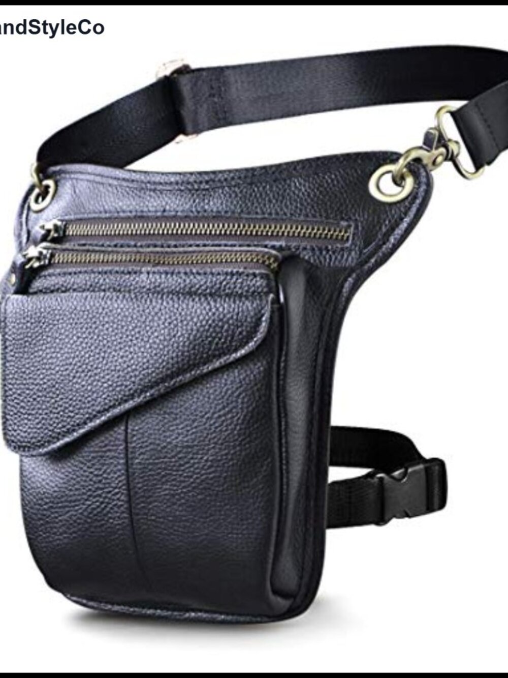 Genuine Leather Waist Hip Bum Pack Drop Leg Bag Hiking Messenger